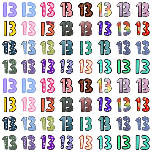 64Pcs Er-as To-ur Merch 13 Tattoos, Singer&#39;s Number 13 Temporary Tattoos, Concert Decorations for...