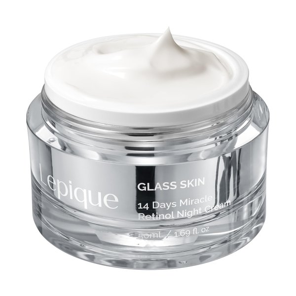 Lepique Retinol Night Cream 1.69oz - No.1 Korean Overnight Repair Cream for Face and Neck - Collagen, Centella, Hyaluronic Acid - Anti aging, Acne, Moisturizer, Face Cream, Hydrating, Firming