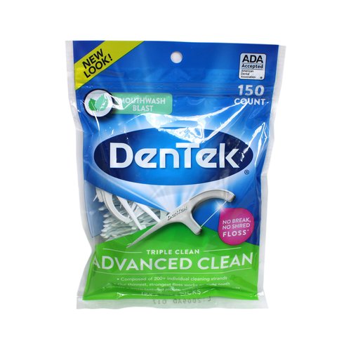 Dentek Triple Clean Floss Picks, 150 Count (Pack of 3)