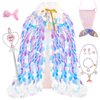 Princess Dress Up Toys,Princess Dress up Clothes Rainbow Cape Kit for Little Girls 3-8 Years Old,9PCS Gift Set Princess Costume Dress for Birthday Christmas Halloween Present