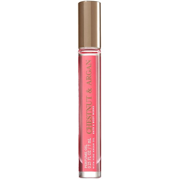 Bath and Body Works Chestnut and Argan Perfume Oil .23 Ounce Rollerball Perfect Travel Size