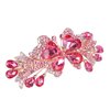 Sankuwen Luxury Butterfly Hair Barrettes Crystal Hair Clip Sparkly Metal Snap Hair Clip for Women Girls（Style-A,Pink）