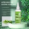 After Waxing Skin Care Kit, Almond Oil For Remove Wax Residue, Post Wax Cooling Aloe Vera Gel For Calm and Soothing Skin, 2 Bottles Hair Removal Waxing Nursing Kit for Women 3.9oz/100ml