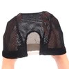 YTBYT 2 Pcs 1.4X3 Inch U Part Wig Cap for Making Wig Lace Wig Cap Dome Mesh Stretch Weaving Wig Caps (Medium Black)