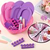 VercanMonth 8 Set Spa Party Supplies Include Nail Kits for Girls Spa Party Nail Game Spinner Disposable Slippers Nail Files for Spa Themed Birthday Party Favors Sleepover Party Slumber Party