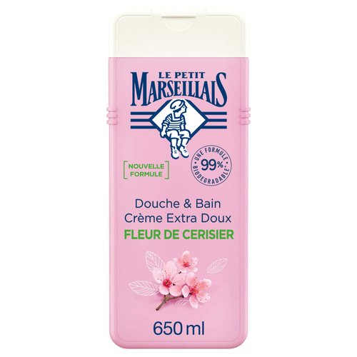 Le Petit Marseillais Shower &amp; Bath Extra Gentle Cherry Blossom Body Wash Cream 650ml