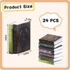 JULEASEL Miniatures Books, 24pcs Dollhouse Books, 1:12 Scale Tiny Books Dollhouse Accessories, Anxiety Bookshelf Mini Books, Miniature Dollhouse Decoration