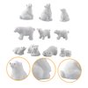 FELTECHELECTR 10 Pcs Micro Landscape Decoration Mini Animals Christmas Decorations Bling Decor Arctic Animal Figures Toy Christmas Bears Figurines Nativity Animals Figurines Miniature Polar Bear
