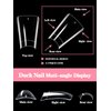 500PCS Duck Nail Tips, Clear Short Duck Nail Tips for Acrylic Nails Professional, Extra Short Duck Feet Flared Nail Tips Half Cover Fan Wide French False Nail Tips for Extension Nail Salon 10 Sizes