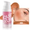 Kyannkara Liquid Blush Makeup Cream Blush For Cheeks Natural Glossy Face Cream Blush Makeup Velvet Texture(06#)
