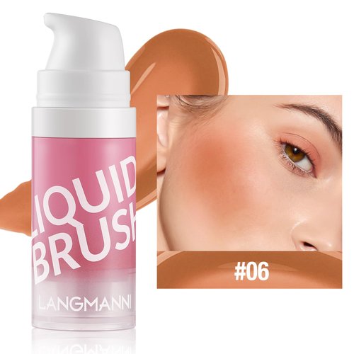 Kyannkara Liquid Blush Makeup Cream Blush For Cheeks Natural Glossy Face Cream Blush Makeup Velvet Texture(06#)