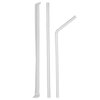 Comfy Package, Individually Wrapped Disposable Plastic Flexible Drinking Straws - BPA Free - White [380 Pack]