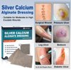 Ceeport Silver Calcium Alginate Wound Dressing 3'' x 3'', 5 Individual Pack, Highly Absorbent Dressing Gauze, Soft and Comfortable Silver Dressing for Wound Care, Non Stick Pads for Wounds