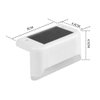 Solar Step Lights Outdoor Solar Powered Railing Lights 1 LED Fence Post Outdoor Stairs Lights for Outdoor Pathway Yard Patio Stairs Step Fences,White Lampshade,White,4 Pack