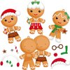 Fancy Land 12 Gingerbread Craft Kit for Kids DIY Create Your Own Foam Gingerbread Man Ornament Self-Adhesive Sticker Sheets Fun Holiday Gifts