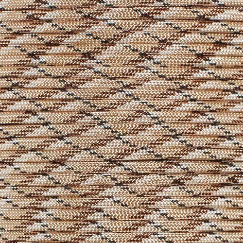 Paracord Planet 550 Paracord – Camo Colors – Ideal for Fishing Lines, Snares, Bracelets, Emergency and Survival Situations (100 Feet, Desert Camo)