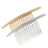 2PCS Alloy Curved Hair Comb (Silver+Gold) Headwear Hair Side Comb French Twist Comb Hair Clip Jewelry Sparkle Styling Tools Hair Accessories For Women Ladies Girls