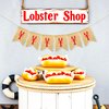 FAKTEEN Burlap Crawfish Banner Red Lobster Garland Crawfish Boil Decorations for Birthday Lobster Festival Barbecue Party Supplies Indoor Outdoor Welcome Sign Mantle Fireplace Decoration