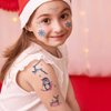 CHARLENT Glitter Winter Theme Temporary Tattoos for Kids - 14 Sheets Glitter Winter Christmas Snowflake Penguin Tattoos for Boys Girls Xmas Party Favors