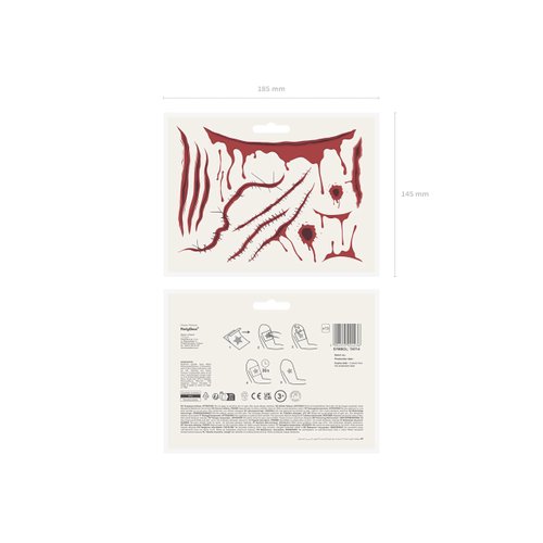 Vampire Makeup Stickers, Realistic Scar Tattoos for Horrible and Romantic Makeup, Fake Scars Temporary Tattoos, Blood Tattoos Temporary Vampire Zombie Cosplay Masquerade Prank Scary