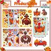 32 Sheets Make A Turkey Stickers, Thanksgiving Stickers for Kids, Make Your Own Thanksgiving Turkey Stickers, Thanksgiving Turkey Games Crafts Stickers, Thanksgiving Party Favors Supplies