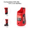 【Multi-Function】 CaliHutt 12V USB Power Charger Adapter Replacement for Milwaukee m12 12V Battery Adapter Milwaukee Heated Jacket 49-24-2310 48-59-1201 Compatible with 48-11-2420 48-11-2411 48-11-2401