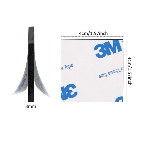 UPINS 120 Pack Double Sided Foam Tape Square Self-Adhesive Foam Tape Black Strong Tape Pads for DIY Art Crafts Supplies