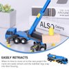 Toyvian Engineering Vehicle Mini Toy Train Tracks Train Toys Woody Toy Simulation Engineering Car Toy Telescopic Crane Truck Compatible Plastic