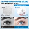 Lash Shampoo for Lash Extensions 60 Ml/2fl.oz Eyelash Extension Cleanser Oil Free Lash Cleanser for Eyelash Care, Gentle Foaming Eyelash Shampoo with Brush for Salon Home Care (Unscented 60ml)