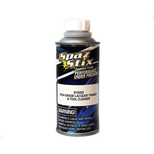 Spaz Stix High Grade Lacquer Thinner and Tool Cleaner, 6-Ounce