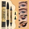 2 in 1 Eyebrow Microblading Pen, 2024 New 3D Microblading Eyebrow Pen Tattoo Pencil 4 Fork Tip, Waterproof Magic Microblading Eyebrow Pencil for Natural Makeup Last All Day - 9703#Dark brown