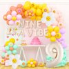 JeVenis Nine is A Vibe Party Decoration Groovy 9th Birthday Decorations Hippie Banner Boho Decor Retro Flower Daisy 60's 70's Theme Party Supplies