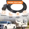 Gilardino 7 Way Trailer Plug, 7 pin Trailer Wiring Harness, 8 Feet 7-Wire Trailer Adapter Cord for RV