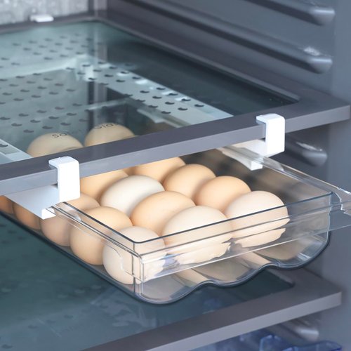 Moretoes Egg Holder for Refrigerator, Fridge Organization, Egg Container for Refrigerator, Fridge Egg Drawer Organizer Holder Trays for Refrigerator -1 Pack