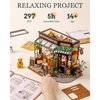 Rolife DIY Miniature House Kit 1:18 Coffe&Bar Dollhouse Diorama Model, Build Mini House Building Kit with LED Light Hobby Crafts for Adults Gift for Him Her (Tipsy Restaurant)