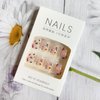 Extra Short Press on Nails Square Fake Nails Flower Designs - LPOODDNU 24 Pcs Spring False Nails Cute Small Acrylic Press on Nails Stick on Nails Reusable Artificial Nails for Women Manicure Supplies