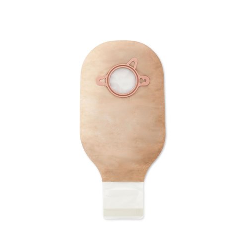 Hollister 18184 New Image 2-Piece 12” Drainable Ostomy Pouch, Blue Color Code Match, 10 Pack, Beige Pouch – 2-3/4” Flange Size