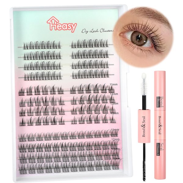 Manhua Lashes Cluster, Manga Lash Clusters 200Pcs Wispy Natural Lash Clusters 3 Styles Anime Lash Clusters Cosplay Lashes Korean Lashes DIY with Applicator