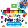 Ooly Chunkies Quick Drying Tempera Paint Sticks for Kids, Classic Colors, Set of 6 Twistable Kids Paint Sticks for Toddlers 2-4 Years, Mess Free Chubby Toddler Paint Sticks [6 Classic Colors]