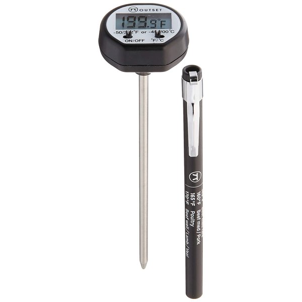 Outset F800 Instant-Read Digital Thermometer,Black