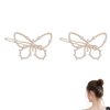 BAIWANLCH 2 Pcs Hair Clips Imitation Pearl Hair Barrettes Hollow Butterfly Hairpins for Women Girls Party Wedding Styling Decorations