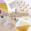 ReArt Graduation Grad Cap Decorations Construction Paper 12 Pcs with 50 Adhesive Dots, 4 Sheets Adhesive Glitter Alphabet Stickers, 2007 Pcs of Rhinestone Stickers & 36 Pcs 3D Butterfly (White)