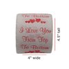 JustPaperRoses I Love You from Top to Bottom Printed Toilet Paper Gag Gift, Funny Novelty Valentine's Day or Anniversary Present for Him or Her