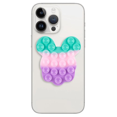 Suction Cup Phone Mount, Phone Accessories Hands-Free Strong Grip Holder for Selfies and Videos, Sticky Grip Mirror Shower Phone Holder(Mickey Shaped, Colorful)