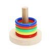 SG Store 1 Set Wooden Bird Training Toys Parrot Training Colorful Stacking Rings Toy Educational Foraging Toy for Small to Medium Birds