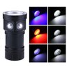 Aramox Diving Flashlight 18000 Lumen IPX8 Scuba Dive Lights 500M Underwater LED Flashlight Submersible Lights for Outdoor Under Water Sports
