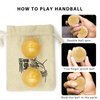 Surtiycrii 2 Inch Natural Yellow Jade Baoding Ball China Health Care Hand Exercise Massage Ball Stress Relief