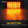 Partsam 2pcs 6" Rectangle Amber 21LED Marker Light Turn Signal 6x2 Rectangular Clearance Lights for Trailer Truck RV Camper Motorhome Golf Cart