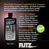 Flitz Metal Polish and Cleaner Liquid for All Metal, Also Works on Plastic, Fiberglass, Aluminum, Jewelry, Sterling Silver: Great for Headlight Restoration and Rust Remover, 16 Oz