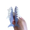 Novelty Big White Shark Hair Clip,Acetate Hair Clip,Big Claw Clip for Women,Greyblue, 1 Count (Pack of 1)
